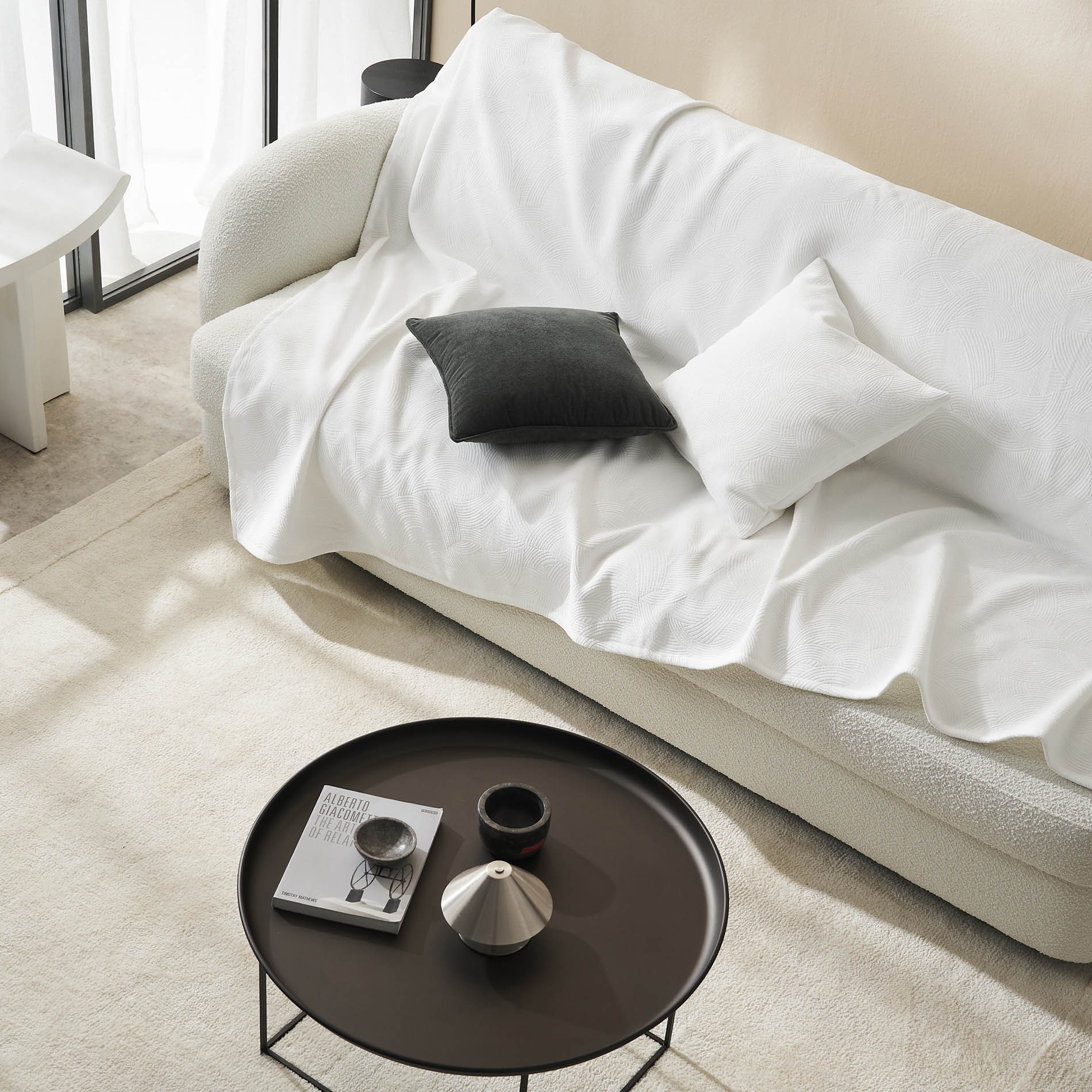 Ριχτάρι Τετραθέσιου 180x350cm GOFIS HOME Nimbus Polar White 447/26