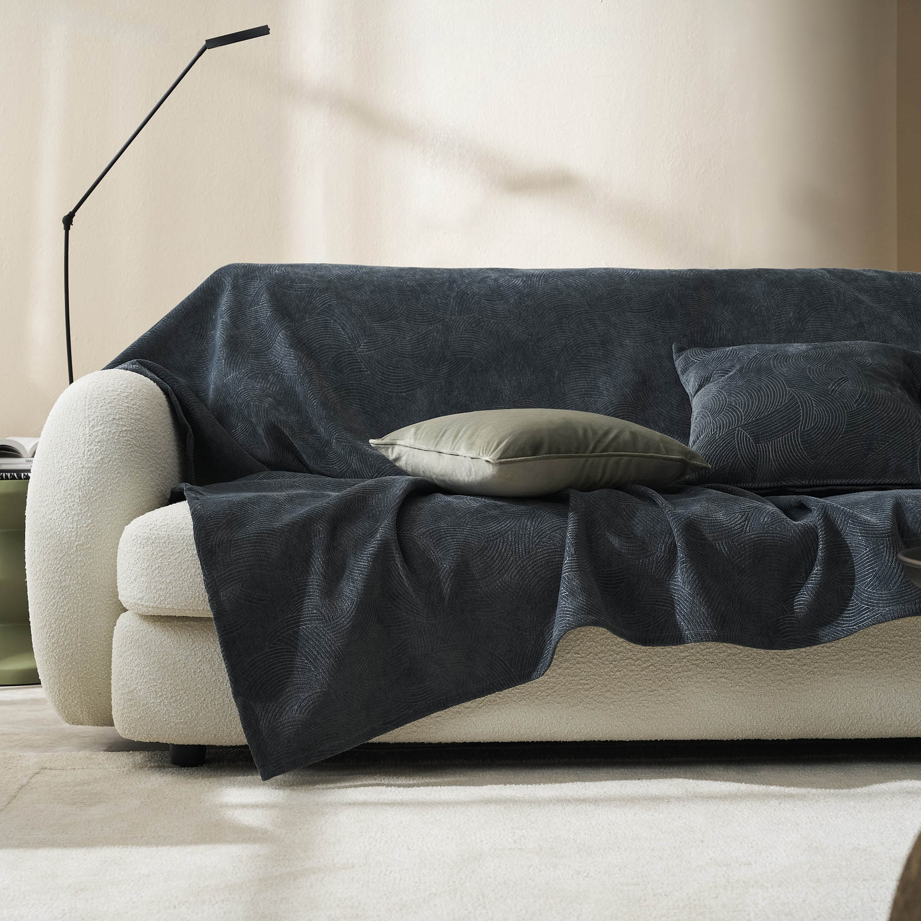 Ριχτάρι Τετραθέσιου 180x350cm GOFIS HOME Nimbus Pearl Grey 447/42