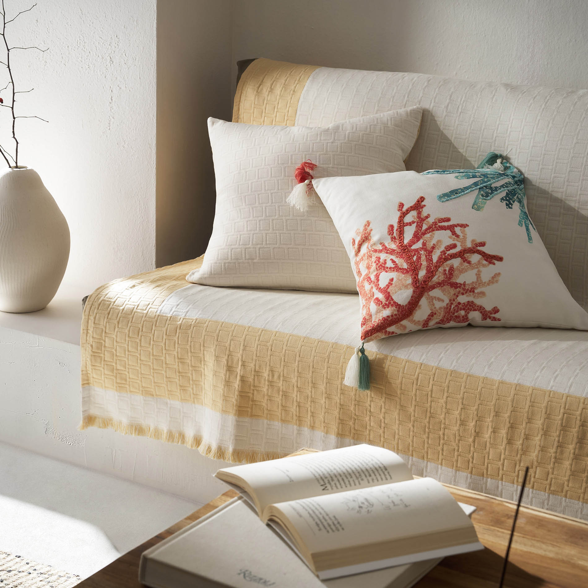 Ριχτάρι Πολυθρόνας 180x175cm GOFIS HOME Solenne Sun Yellow 591/04