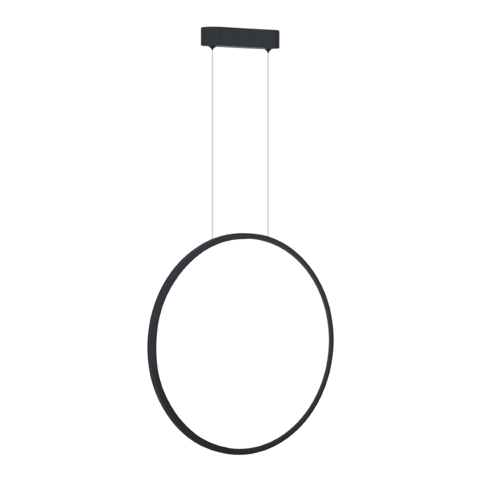 Milagro - LED Κρεμαστό Φωτιστικό Saturno IP44 28W 50cm Μαύρο