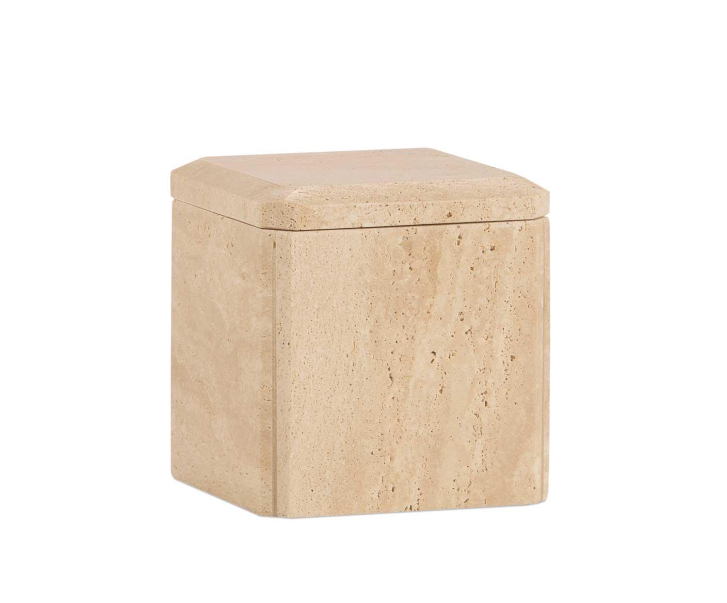 Andrea House - Μαρμάρινο Κουτί Μπάνιου Με Καπάκι Travertine Marble