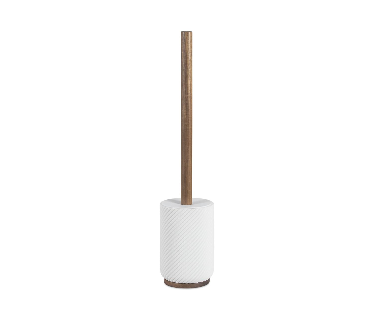Andrea House - Πιγκάλ Μπάνιου Polyresin Stripes Acacia Wood