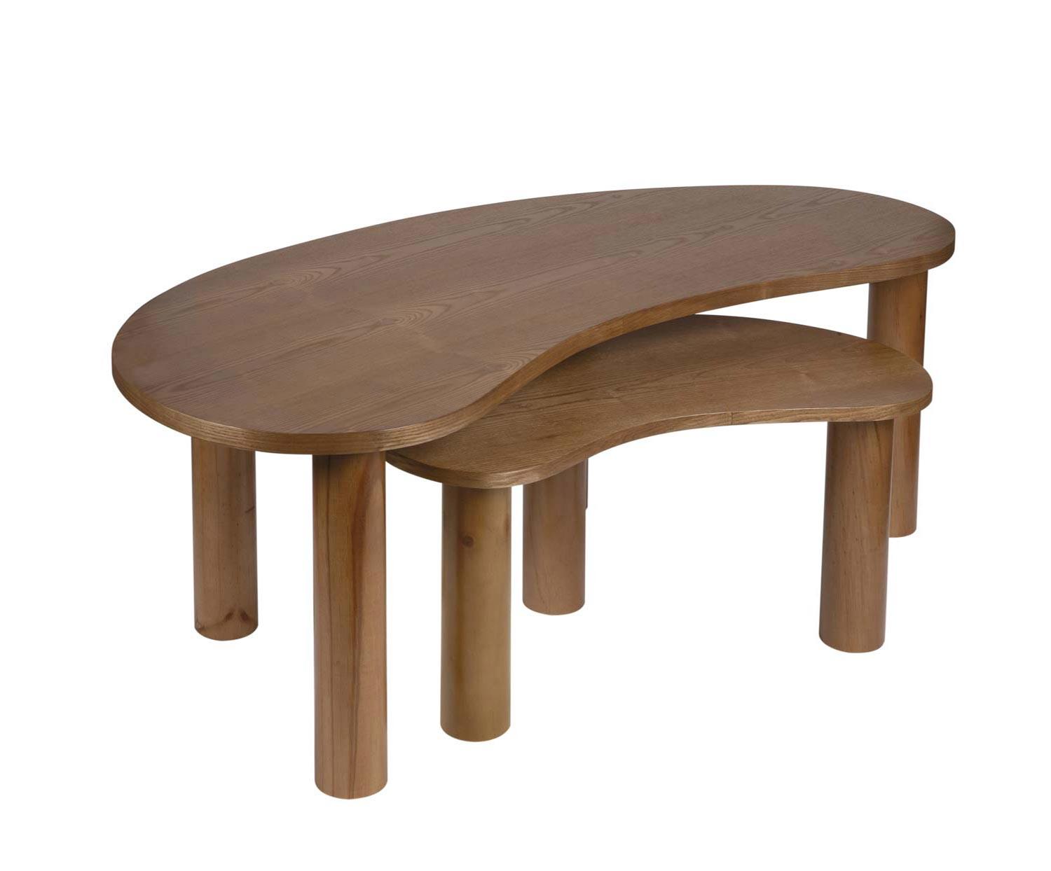 Andrea House - Σετ 2 Τραπεζάκια Σαλονιού Ash Wood