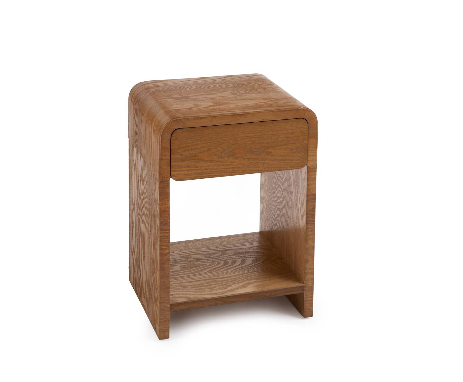 Andrea House - Κομοδίνο Με 1 Συρτάρι Dark Ash Wood