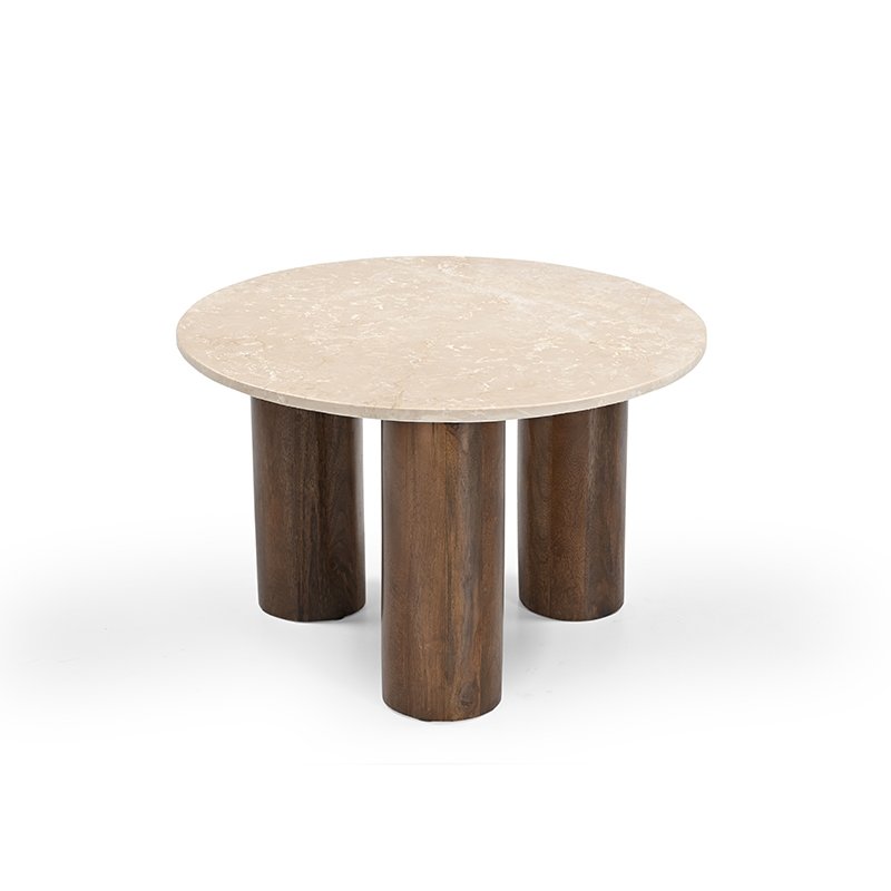Boutique - Τραπεζάκι Σαλονιού Hippo Travertino 68cm