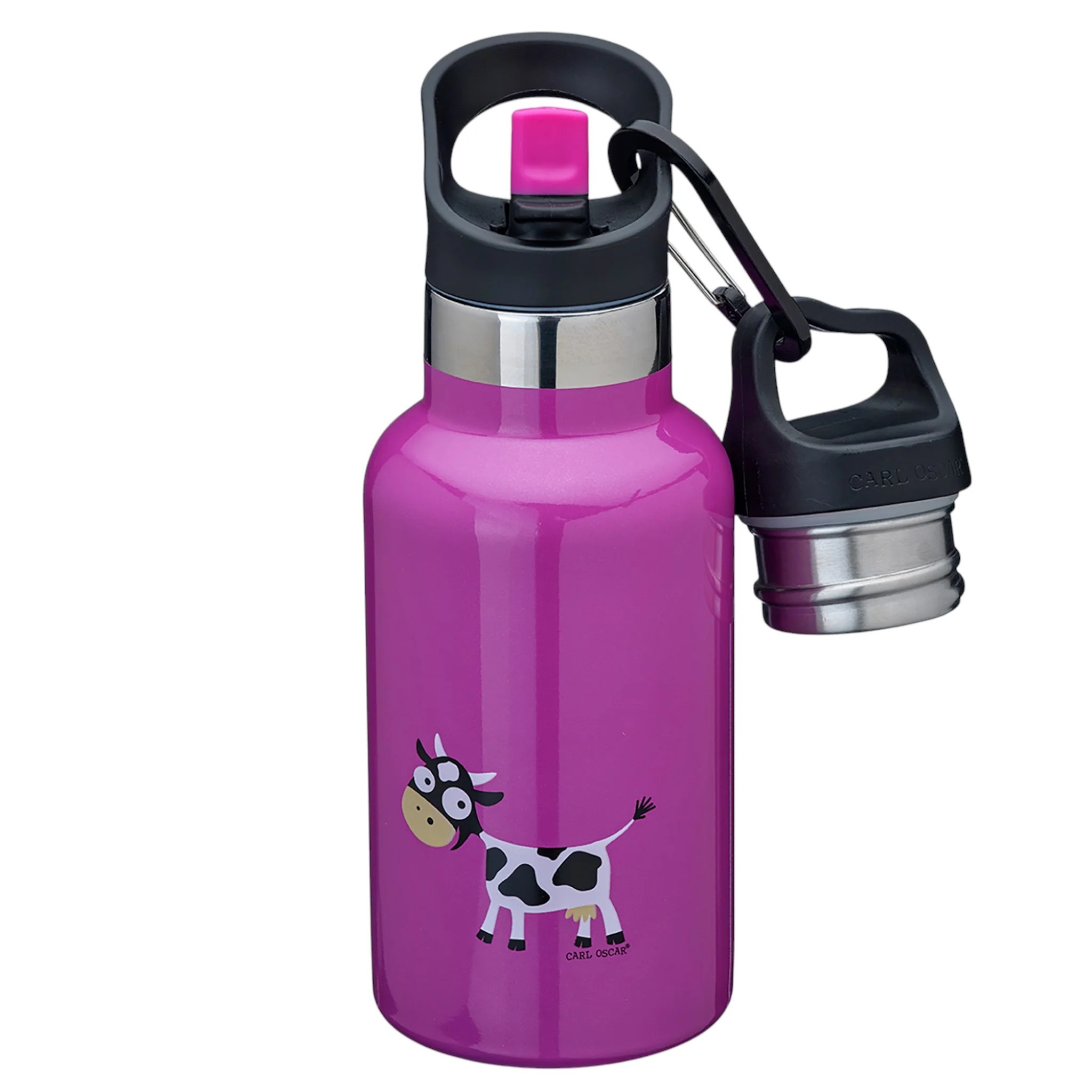 Carl Oscar - Ανοξείδωτο Μπουκάλι Θερμός 350ml TEMPflask Αγελάδα Μωβ