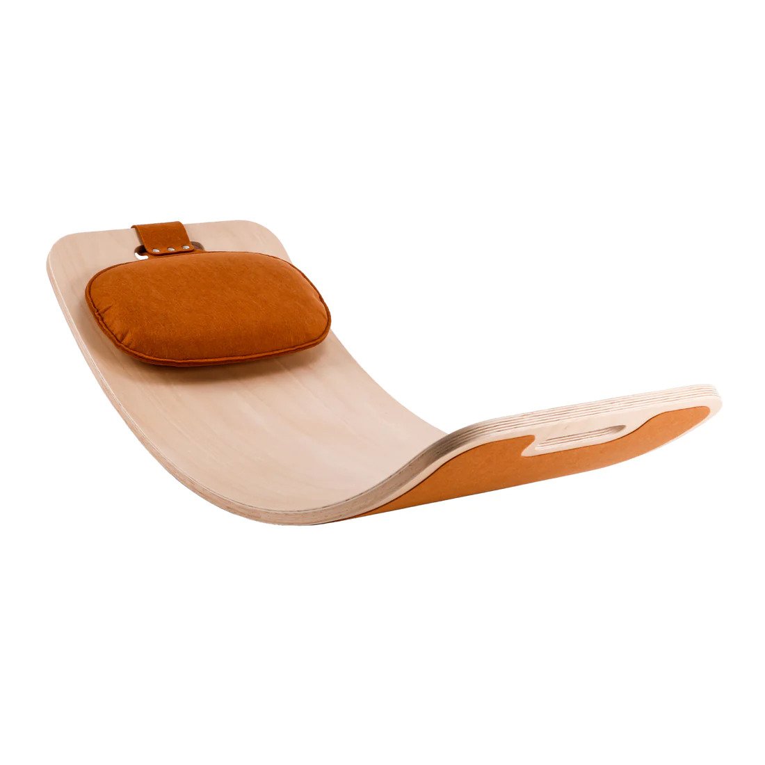Curve Lab - Ξύλινη Σανίδα Ισορροπίας Perfect Arc Light Brown Felt + Light Brown Felt Pillow