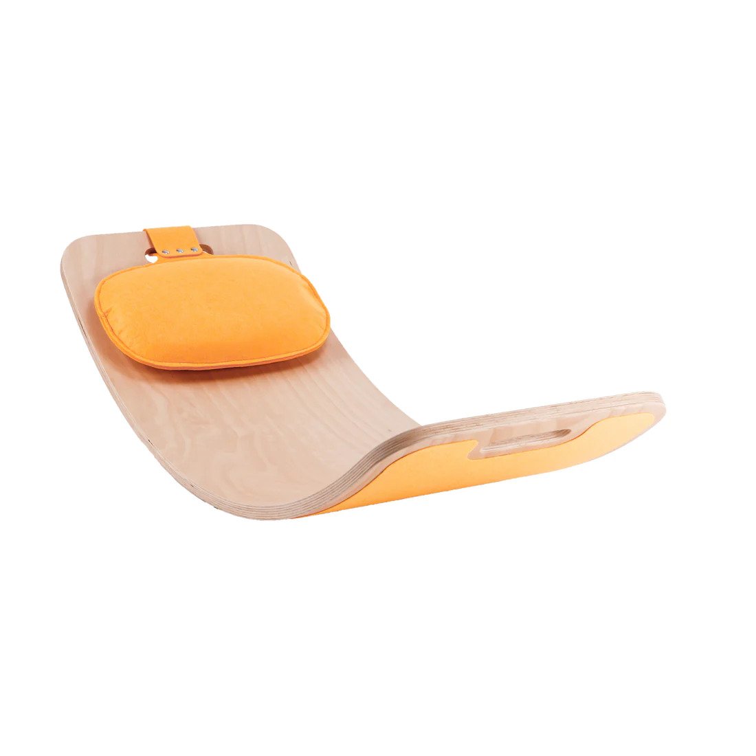 Curve Lab - Ξύλινη Σανίδα Ισορροπίας Perfect Arc Light Orange Felt + Light Orange Felt Pillow