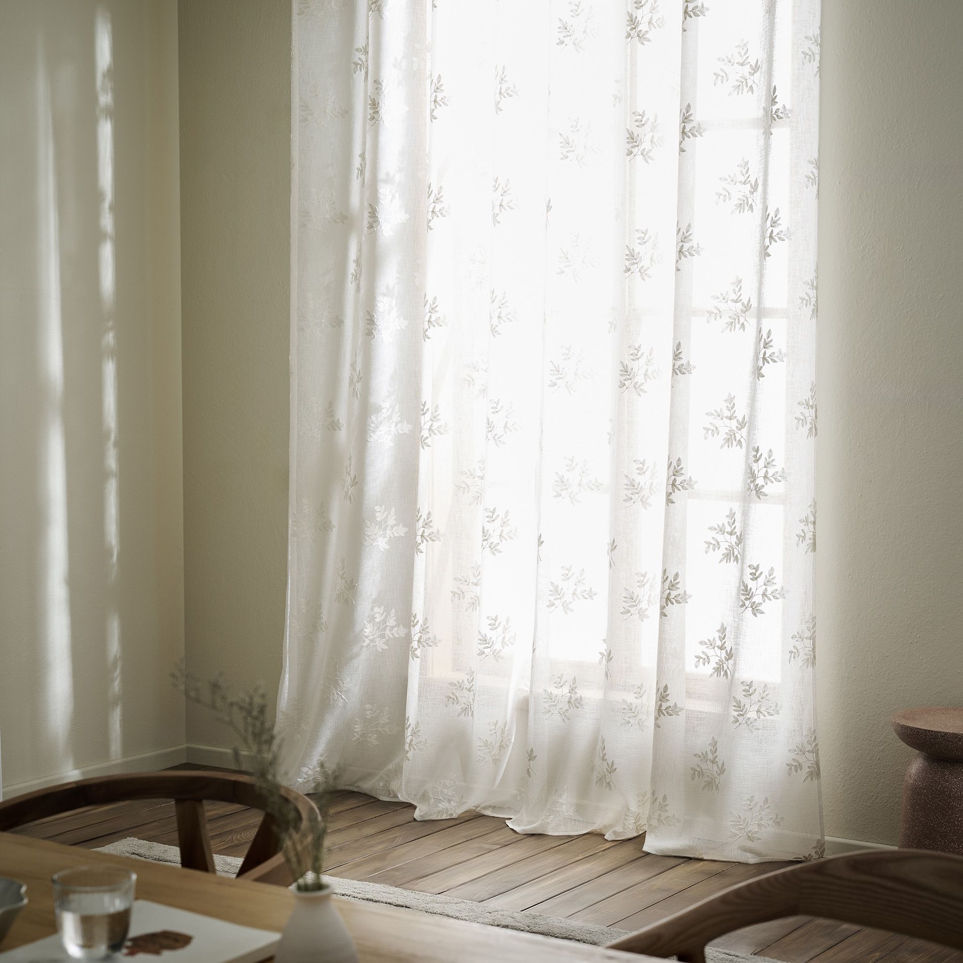 Gofis Home - Κουρτίνα Με Τρουκς 140x280cm Leaf Offwhite AW24 532/05