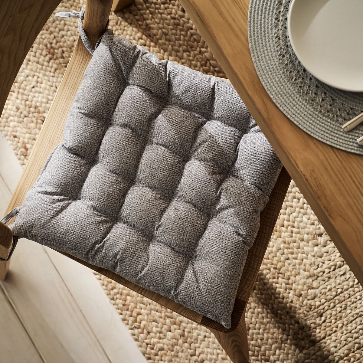 Gofis Home - Μαξιλαράκι καρέκλας 40x40cm Hygg Grey 213/15