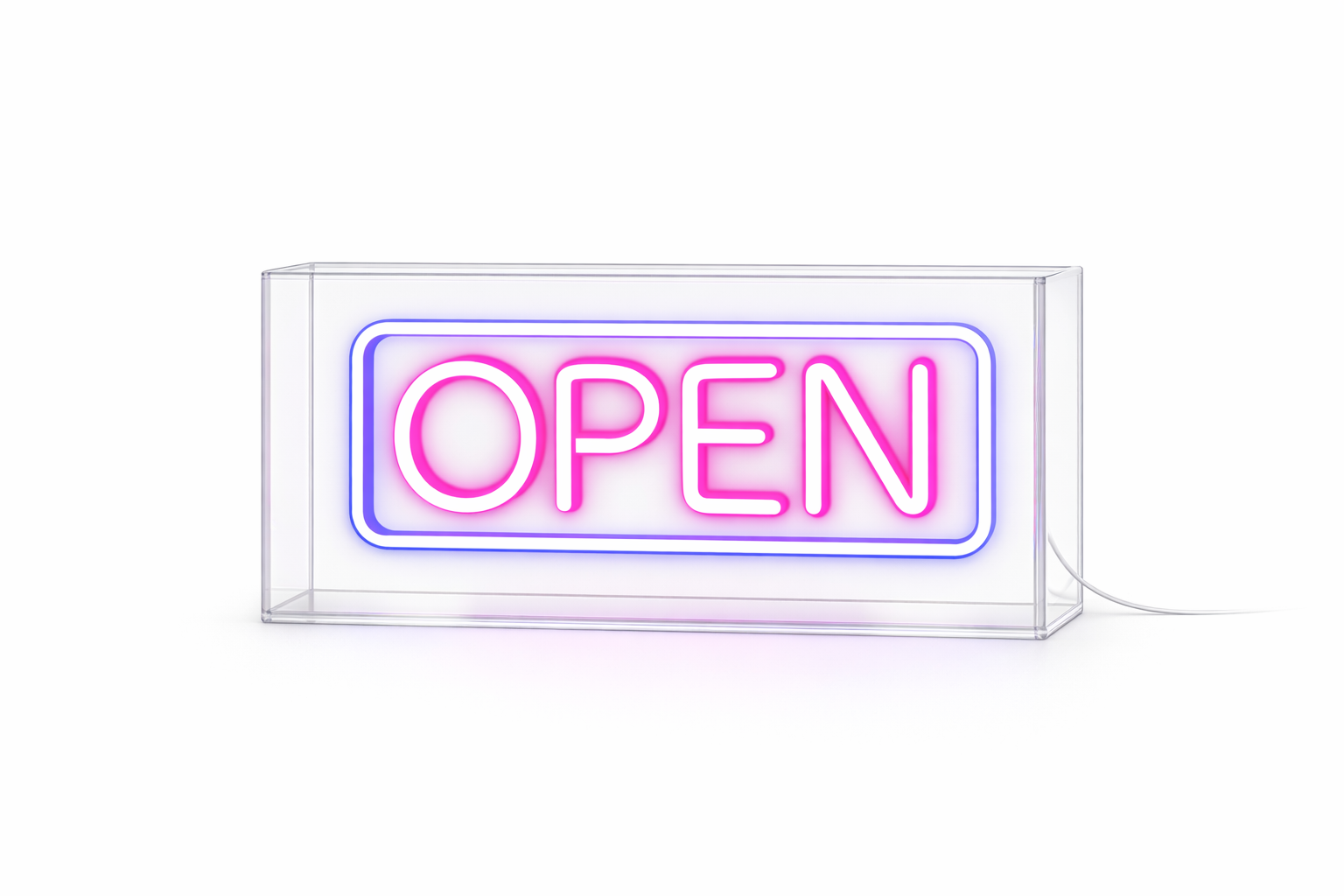 Light Me Up - Επιτραπέζιο Φωτιστικό NEON Box Open