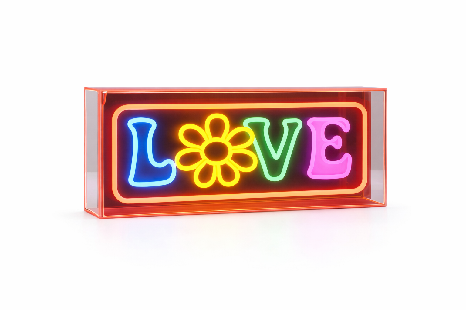 Light Me Up - Επιτραπέζιο Φωτιστικό NEON Box Love 70's