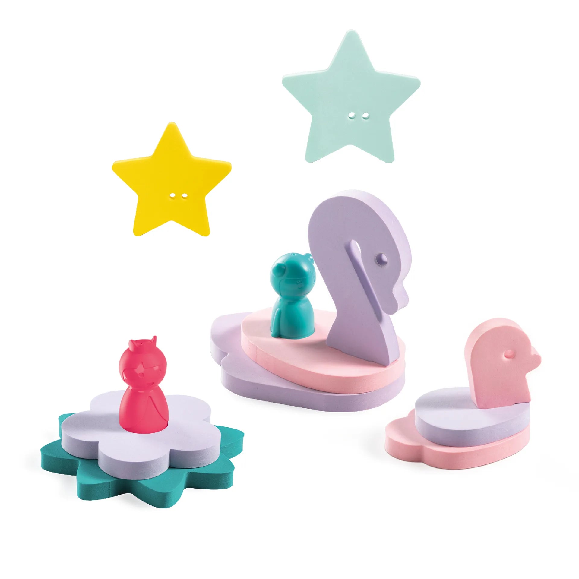 Quut - Παιχνίδι Μπάνιου Puzzle Friends "Η Λίμνη των Κύκνων"