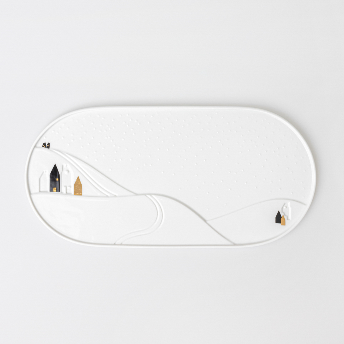 Raeder - Μακρόστενη Πορσελάνινη Πιατέλα Snow Landskape