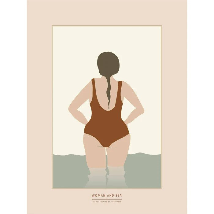Vissevasse - Αφίσα 30x40cm Woman And Sea