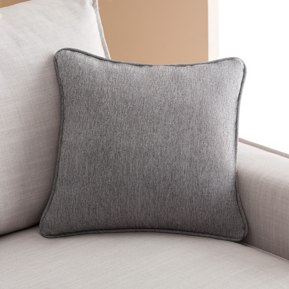 Gofis Home - Μαξιλαροθήκη Zuri 43x43cm Grey Rock 508/15