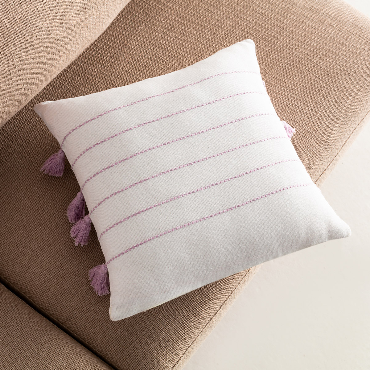 Gofis Home - Μαξιλαροθήκη Maira 43x43cm Λιλά 540/20