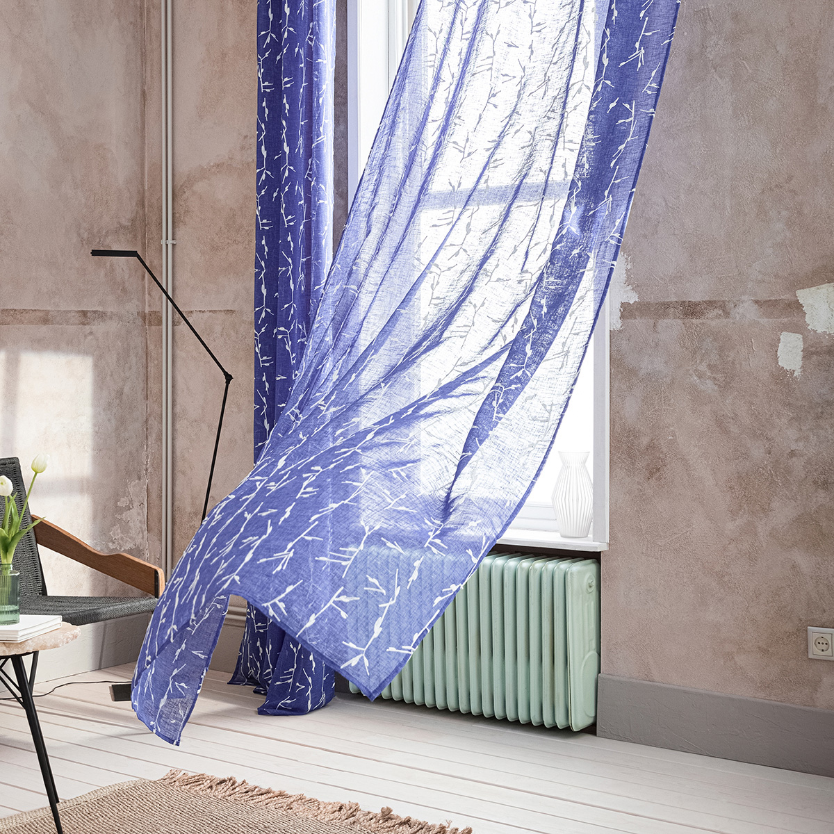 Gofis Home - Κουρτίνα Με Τρουκς Dione 140x280cm Marine Blue 535/09